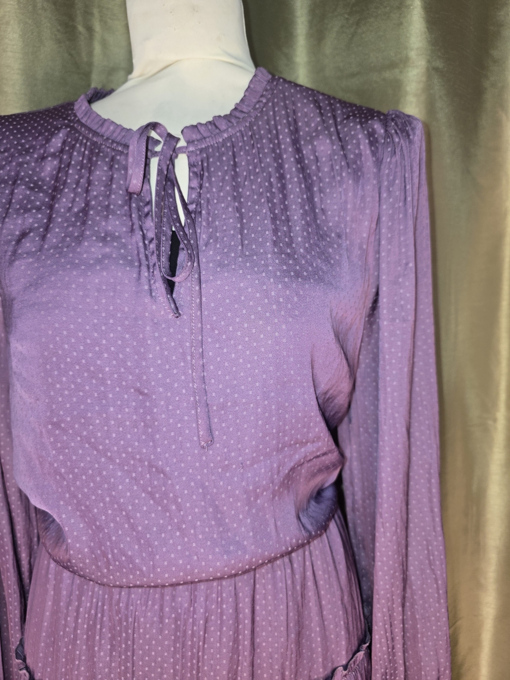 Cato Lavender Tiered Long-Sleeve Dress - Picture 6 of 10